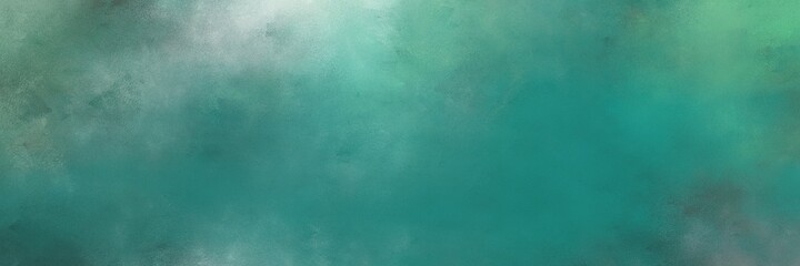 stunning abstract painting background graphic with teal blue, pastel blue and cadet blue colors and space for text or image. can be used as horizontal background graphic