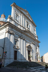 Fototapeta na wymiar church of san filippo neri in the center of spoleto