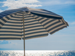 View of parasol against blue sky