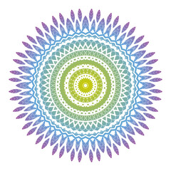 Mandala gradient. Ethnicity round Greco Roman ornament. Ethnic style. Elements for invitation cards, brochures, covers. Oriental circular pattern. Arabic, Islamic, moroccan, asian, indian native motif