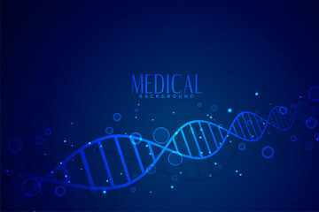 medical dna in blue color background design