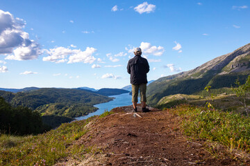 On a hike to the mountain Oertind in northern Norway