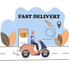 vector illustration delivery