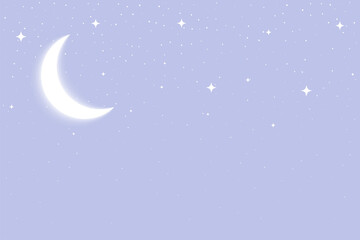 Fototapeta na wymiar glowing moon and stars background with text space