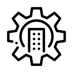 smart house mechanical gear icon vector. smart house mechanical gear sign. isolated contour symbol illustration