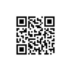 QR code icon for smartphone scanning vector illustration isolated on white background.
