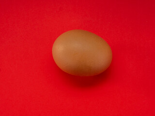 Eggs on a red background
