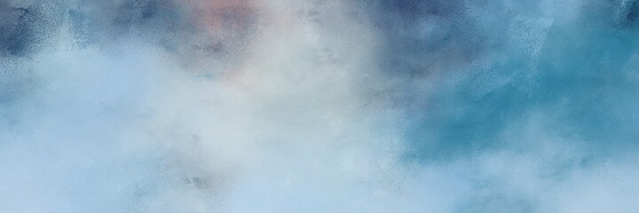 decorative vintage abstract painted background with pastel blue, teal blue and cadet blue colors and space for text or image. can be used as postcard or poster