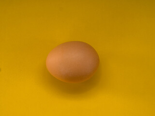 Eggs on a yellow background