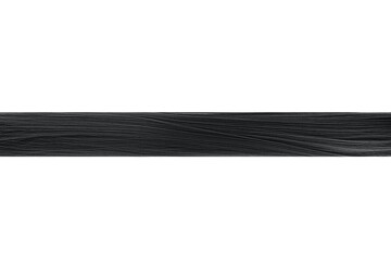Black hair in line shape on white background, isolated