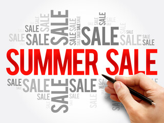 SUMMER SALE word cloud collage, business concept background