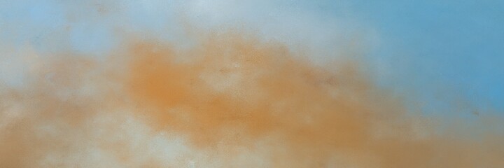 amazing rosy brown, peru and cadet blue colored vintage abstract painted background with space for text or image. can be used as horizontal background texture