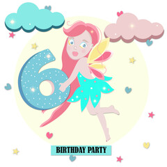 fairy in the clouds happy birhday