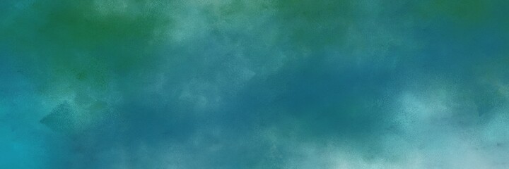 amazing abstract painting background graphic with teal blue and medium aqua marine colors and space for text or image. can be used as horizontal background graphic