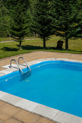 garden with swimming pool