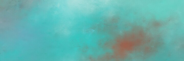 stunning vintage abstract painted background with medium aqua marine, cadet blue and pastel brown colors and space for text or image. can be used as header or banner
