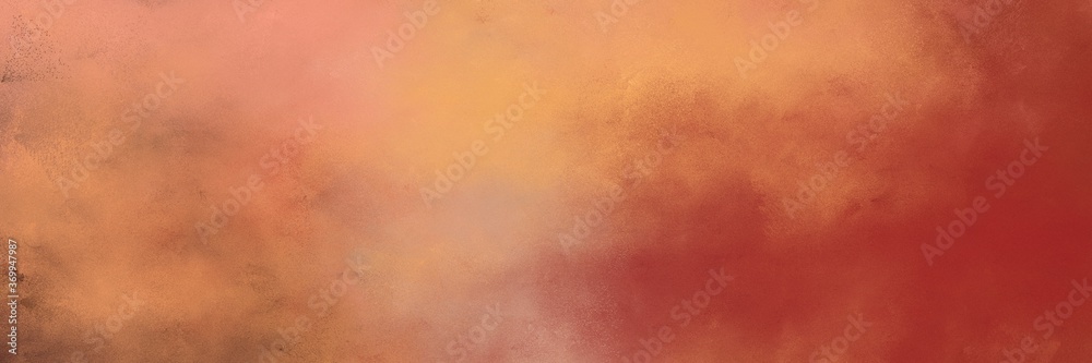 Poster stunning abstract painting background texture with dark salmon, firebrick and sienna colors and space for text or image. can be used as horizontal background graphic