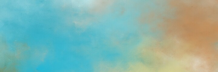 amazing abstract painting background graphic with medium aqua marine, tan and dark khaki colors and space for text or image. can be used as postcard or poster