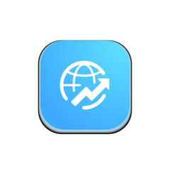 World Stock Up -  Button