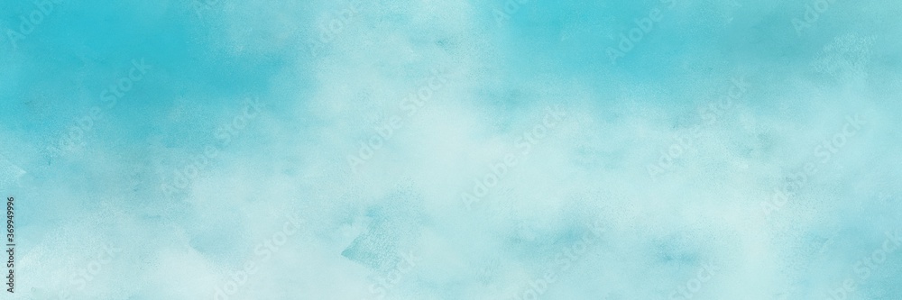 Aufkleber amazing abstract painting background texture with light blue, powder blue and medium turquoise colors and space for text or image. can be used as horizontal header or banner orientation