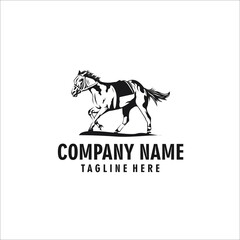 running horse logo silhouette icon