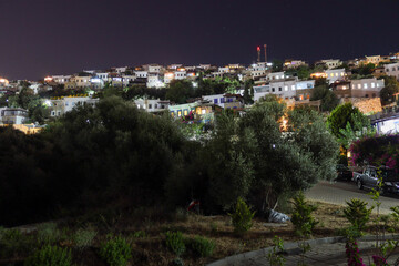 view of stars and mountains