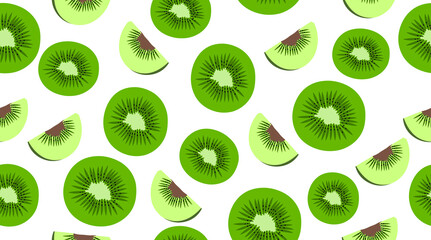 kiwi seamless pattern, vector