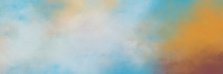 amazing abstract painting background graphic with pastel blue, peru and rosy brown colors and space for text or image. can be used as horizontal background graphic