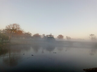 Obraz na płótnie Canvas fog on the river