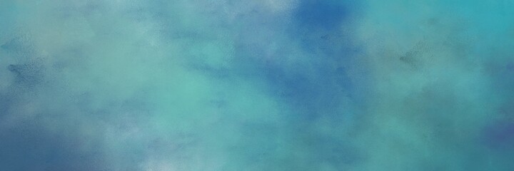 decorative vintage texture, distressed old textured painted design with cadet blue and teal blue colors. background with space for text or image. can be used as horizontal background texture