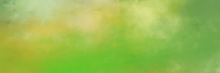 awesome yellow green, dark khaki and tan colored vintage abstract painted background with space for text or image. can be used as horizontal background graphic