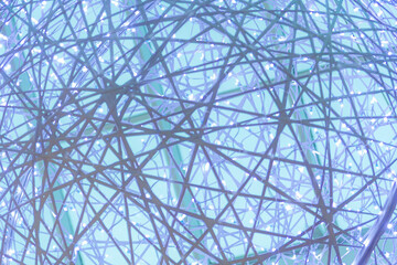 Intertwining of a luminous garland with two white lamps. Christmas. New Year. Background.