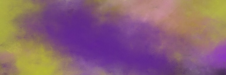beautiful abstract painting background texture with antique fuchsia, dark khaki and yellow green colors and space for text or image. can be used as horizontal background texture