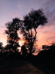 sunset in the mountains