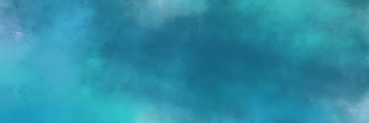beautiful vintage abstract painted background with steel blue, sky blue and cadet blue colors and space for text or image. can be used as horizontal background graphic