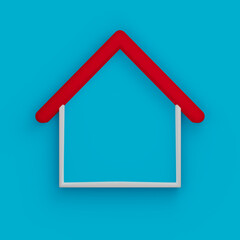 home icon on blue background