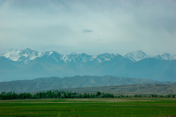 The Tian-Shan mountains in Kyrgyzstan