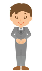 ビジネスマン　お辞儀