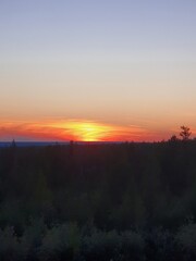 sunset over the river