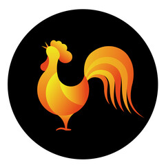 Stylized drawing of a rooster
