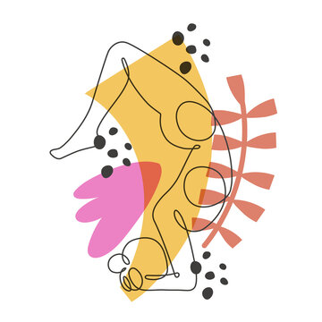 recommend clip art: Gymnast improving flexibility continuous one line vector illustration on abstract background