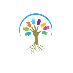 hand Tree icon  template vector