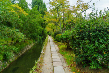Fototapeta na wymiar Philosophers Path (Tetsugaku no michi), in Kyoto