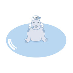 アザラシの親子2