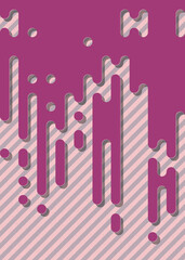 Abstract Rounded Color Lines halftone transition background illustration