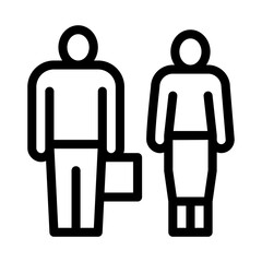 office employee icon vector. office employee sign. isolated contour symbol illustration