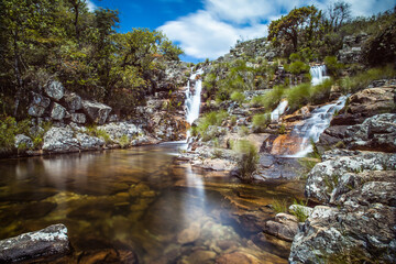 Fototapeta na wymiar Rolinho waterfalls - Serra da Canastra National Park - Minas Gerais - Brazil