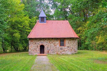 Muessingen Feldsteinkapelle - old fieldstone chapel in Muessingen, Lueneburg Heath