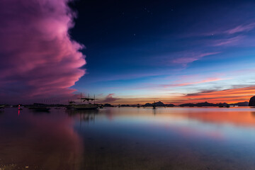 Fototapeta na wymiar Ora blu a El Nido, Isola di Palawan, Filippine