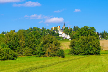 Fototapeta na wymiar Schöneck im Vogtland - the town Schoeneck in Landscape Vogtland